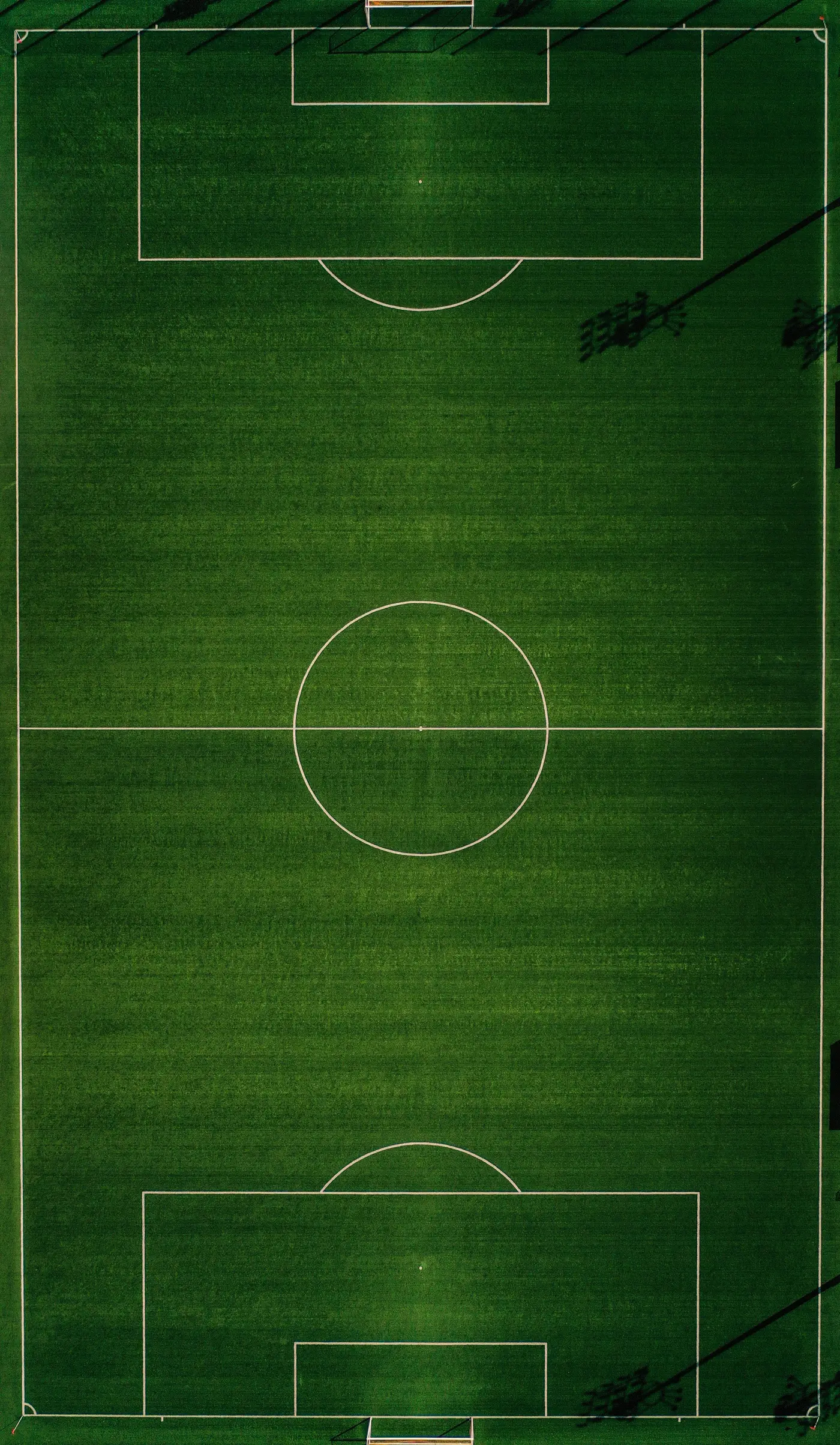 Fußballplatz aus der Vogelperspektive